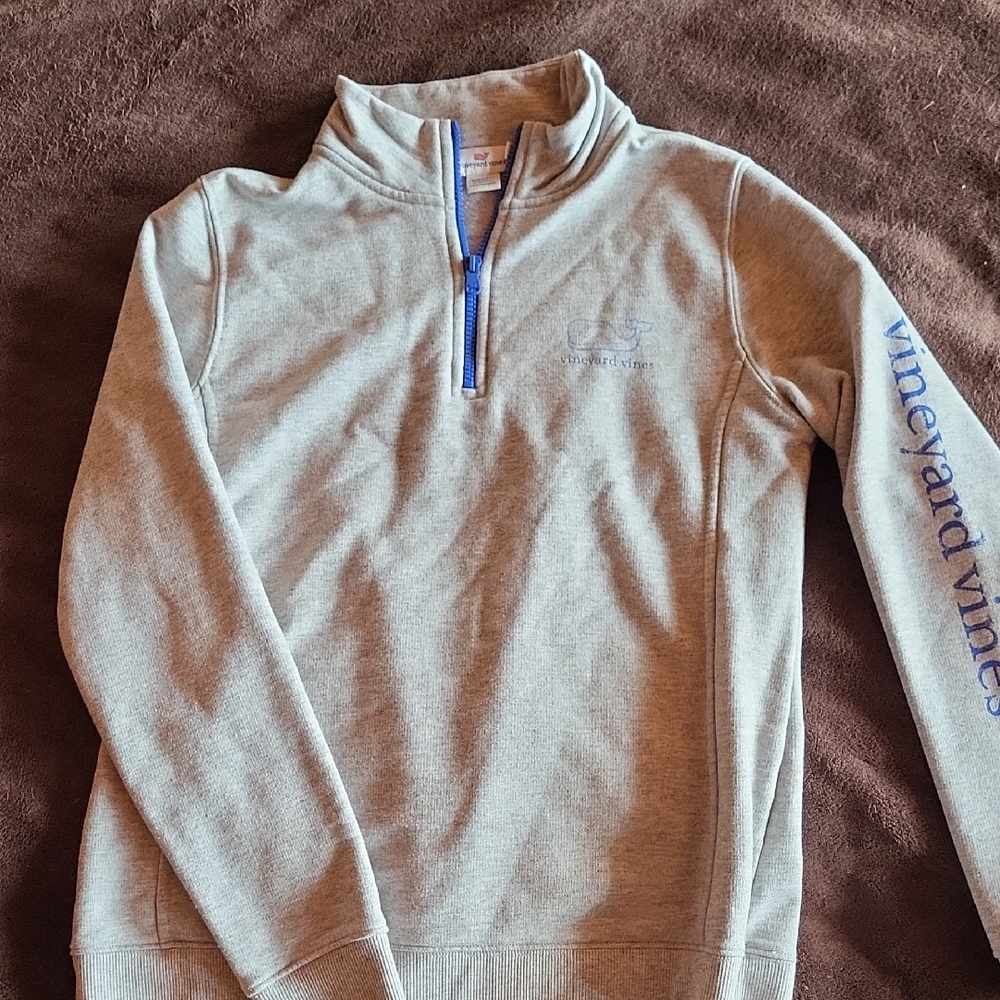 Vineyard Vines Light Gray Zip-Up Sweatshirt